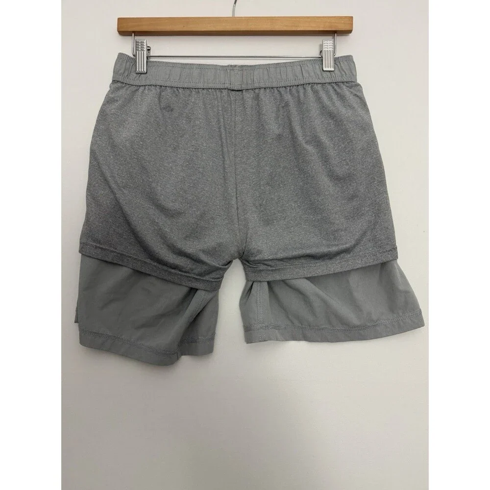 Vuori Kore Lined Shorts Mens Small Gray Athletic Running Training Gym Lounge